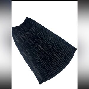 Central Falls Women’s Broom Skirt Black Goth Velvet Whimsical Large Vintage 90s